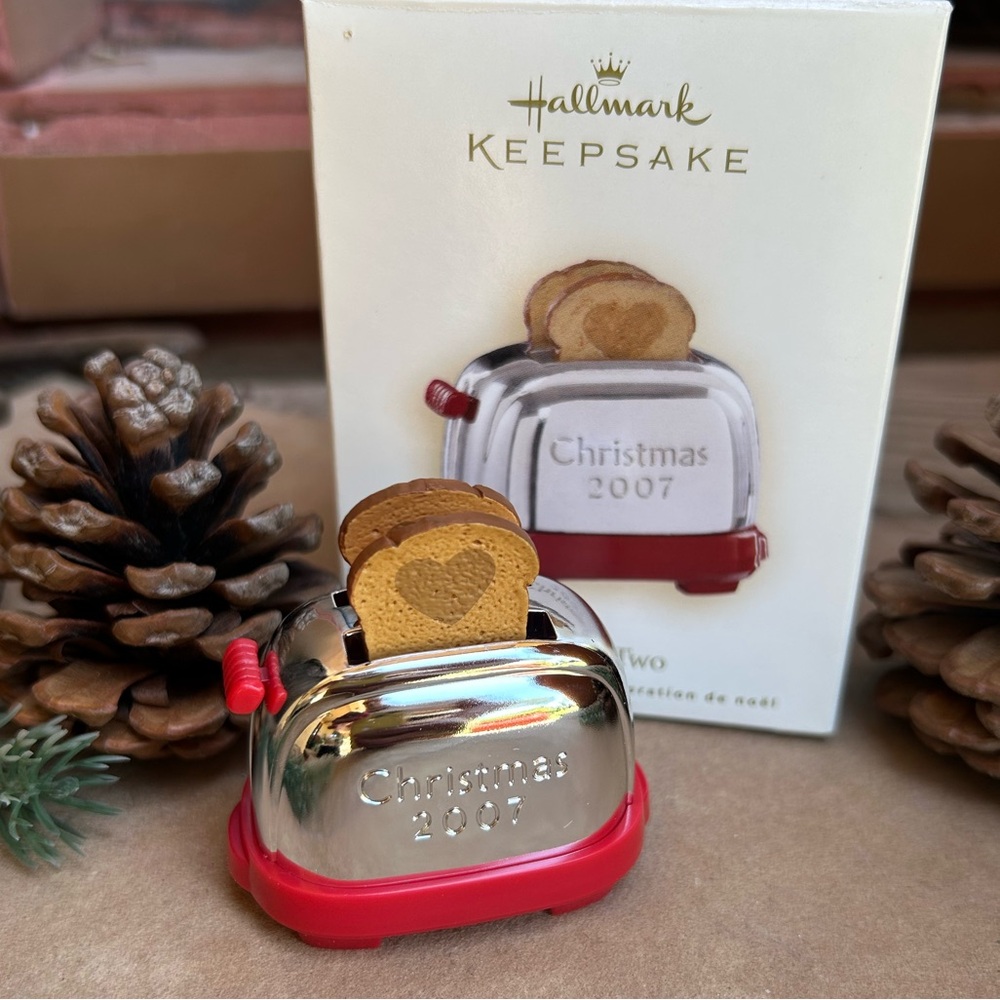Hallmark Keepsake Toast for Two 2007 Silver and Red Toaster Ornament New in Box